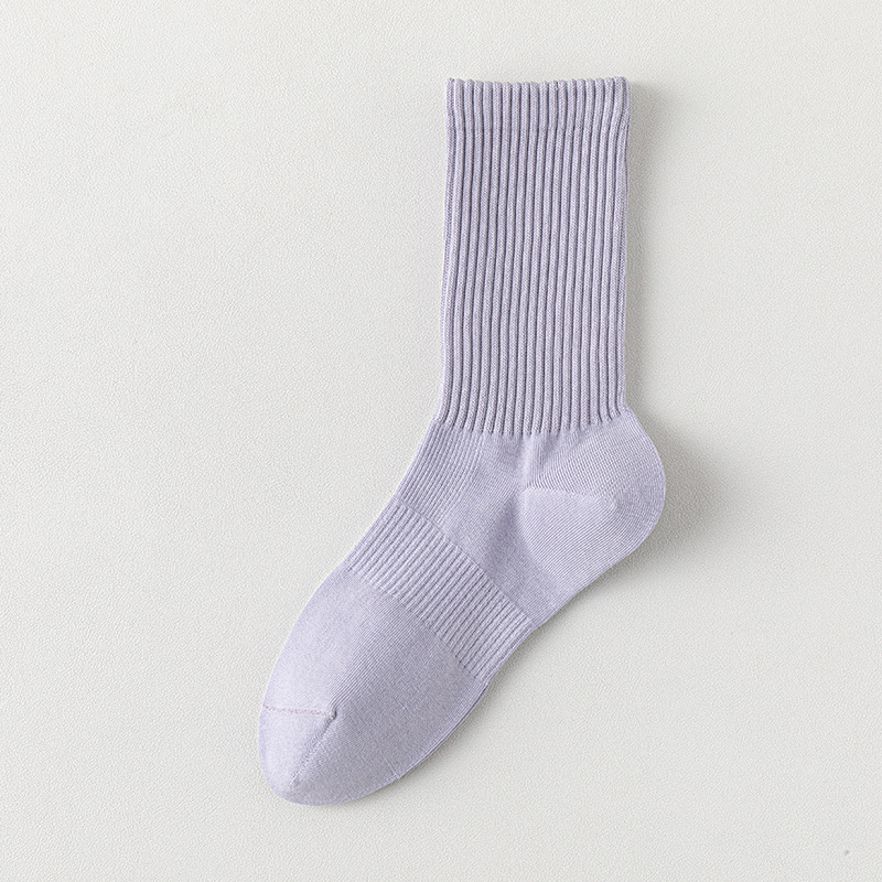 Calcetines de algodón de color sólido, calcetines de algodón resistentes a la bola, sin costuras, calcetines de embalaje independientes.