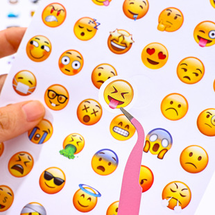 Stickers emoji emoji stickers emoji characters small stickers notebook hand account DIY decoration can be customized