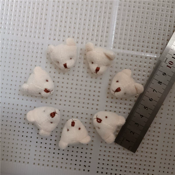 3cm short plush bee bear head