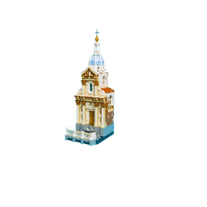 Building Block Church Model Set Small Particle Construction Toy_voghion.com