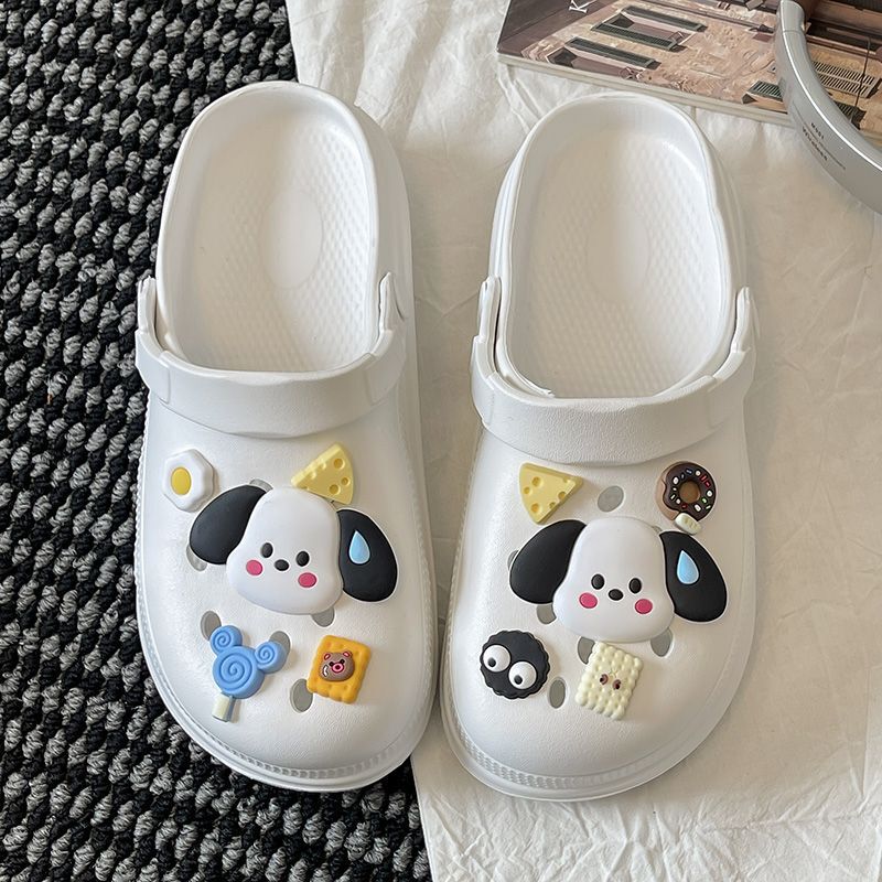 Eva2025 Hot Selling Clogs Women's Summer Outer Wear Thick-Soled Sandals Non-Slip Beach Couple Slippers Women's