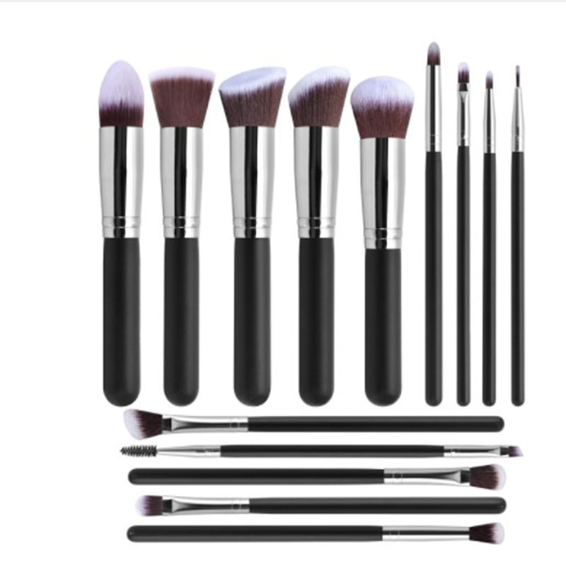 Amazon nuevo 14 cepillo de maquillaje conjunto traje belleza herramientas conjunto completo cepillo de maquillaje en stock fábrica al por mayor
