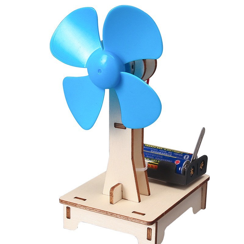 Empuje juguetes en verano, tecnología de estudiantes de primaria, pequeña producción, pequeño ventilador eléctrico de mano, paquete de material hecho a mano de bricolaje, cabello pequeño image 10