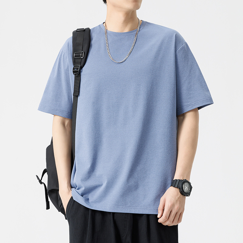 260g Heavy Short-sleeved T-shirt Men's Summer New Loose Crewneck Half-sleeved T-shirt Trendy All-match Top