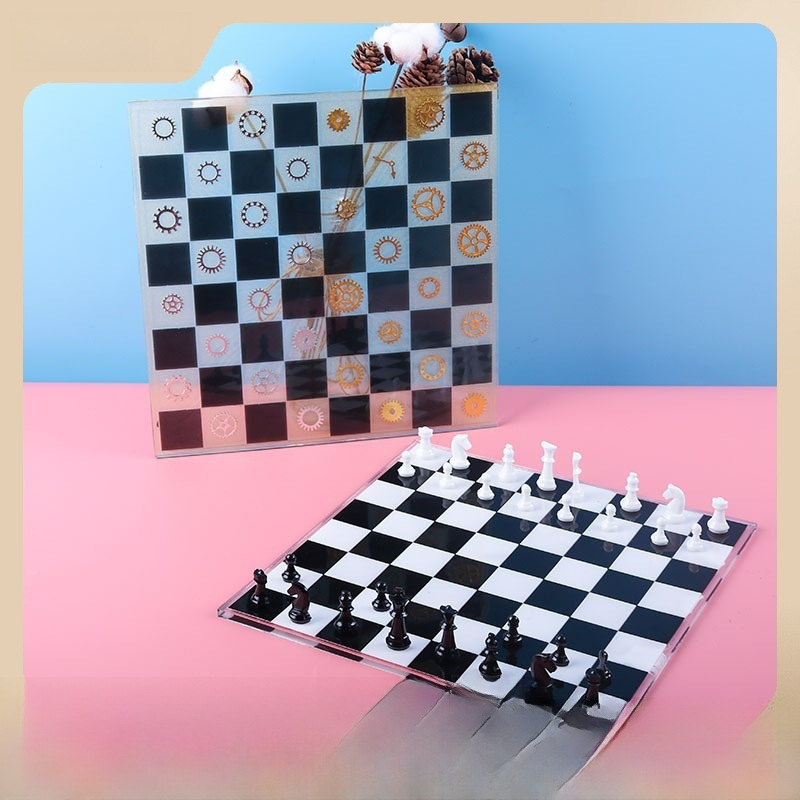 億興製品diy滴膠模具象棋棋盤硅膠模具鏡面亞馬遜