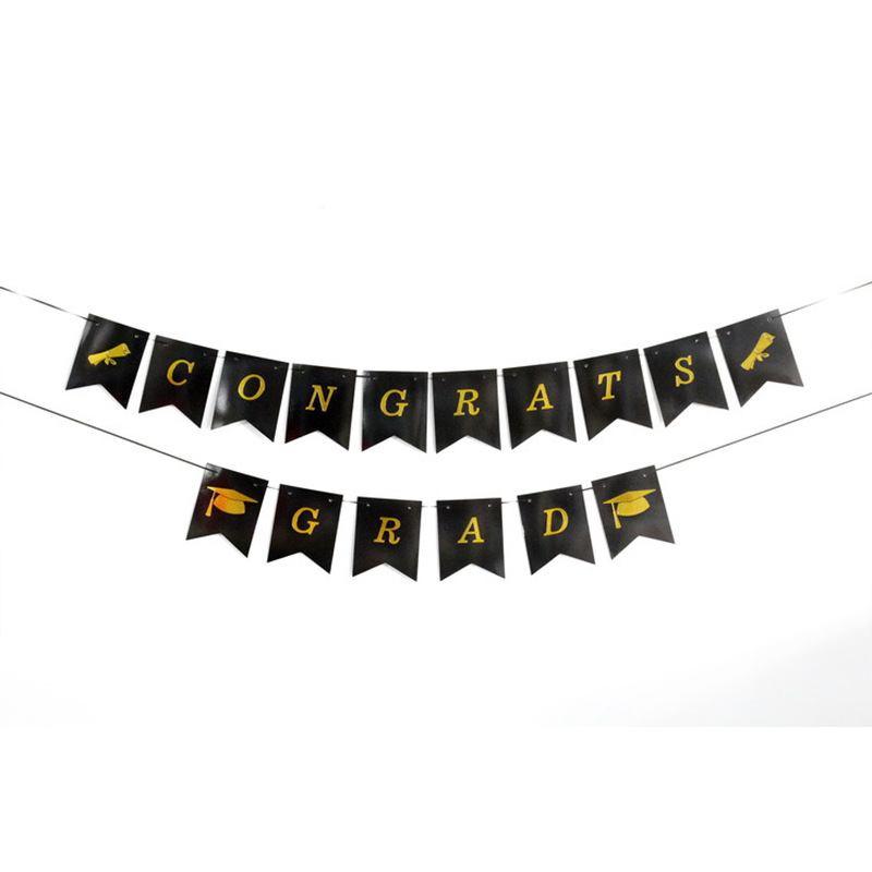 Amazon suministro temporada de graduación fiesta decoración pull flag graduación celebración ceremonia escena diseño banner al por mayor image 10