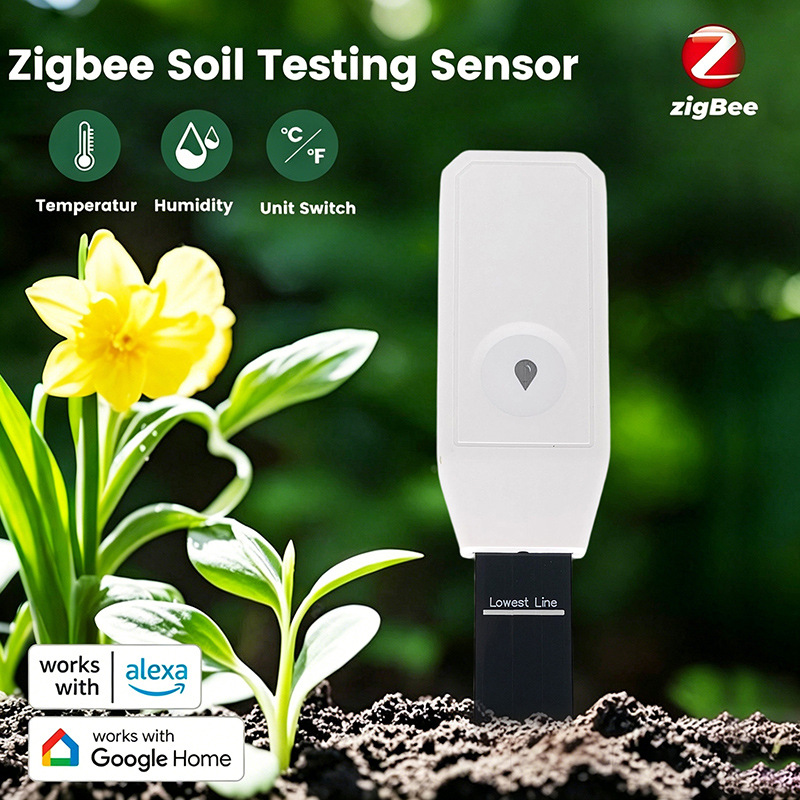 Zigbee 3.0 dispositivo sensor de detección de temperatura y humedad del suelo se puede colgar y ver la aplicación de respuesta rápida, Z2M image 2