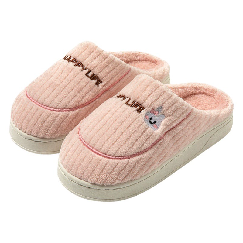 Новые хлопчатобумажные тапочки мужские осенние зимние сумки и домашние домашние толстые подошвы теплые домашние нескользящие шерстяные хлопчатобумажные туфли женские