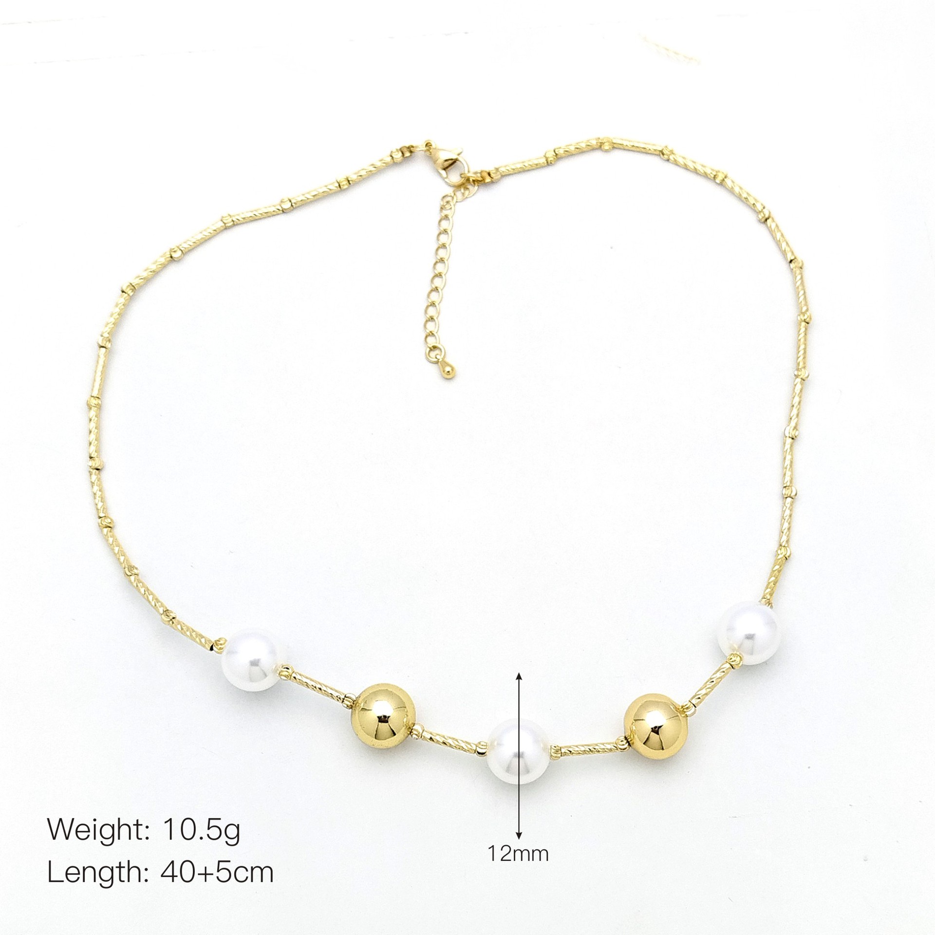 17g Weight Copper Pendant Material Necklace Classification Copper Chain Material 1 Piece Quantity Casual, Daily Occasion Copper Material Round, Heart Shape Pattern Women's Gender Beaded, Pearl, Plating Design IG Style Style Rose Gold, Gold, Silver Color Copper Beaded Pearl Plating Round Heart Shape Necklace 7