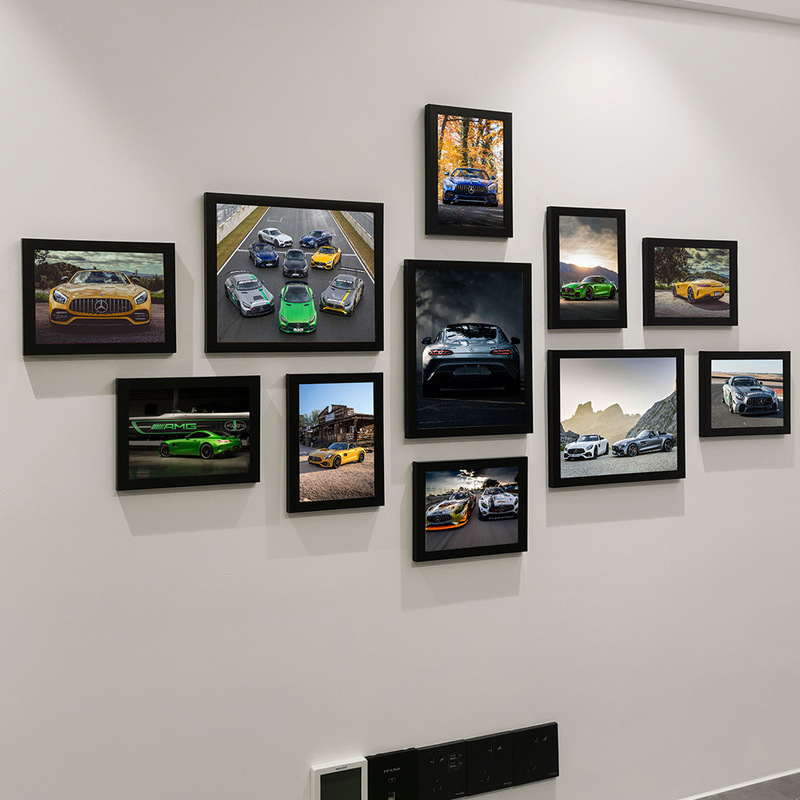 Car 4s shop decoration Mercedes Benz AMG performance car poster creative wall-mounted photo frame combination Photo Wall Car 4s shop decoration Mercedes Benz AMG performance car poster creative wall-mounted photo frame combination Photo Wall