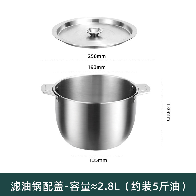 304 de acero inoxidable tanque de manteca de cerdo doméstico con tapa tanque de aceite comercial gran cilindro de aceite resistente a altas temperaturas con pantalla de filtro tanque de aceite