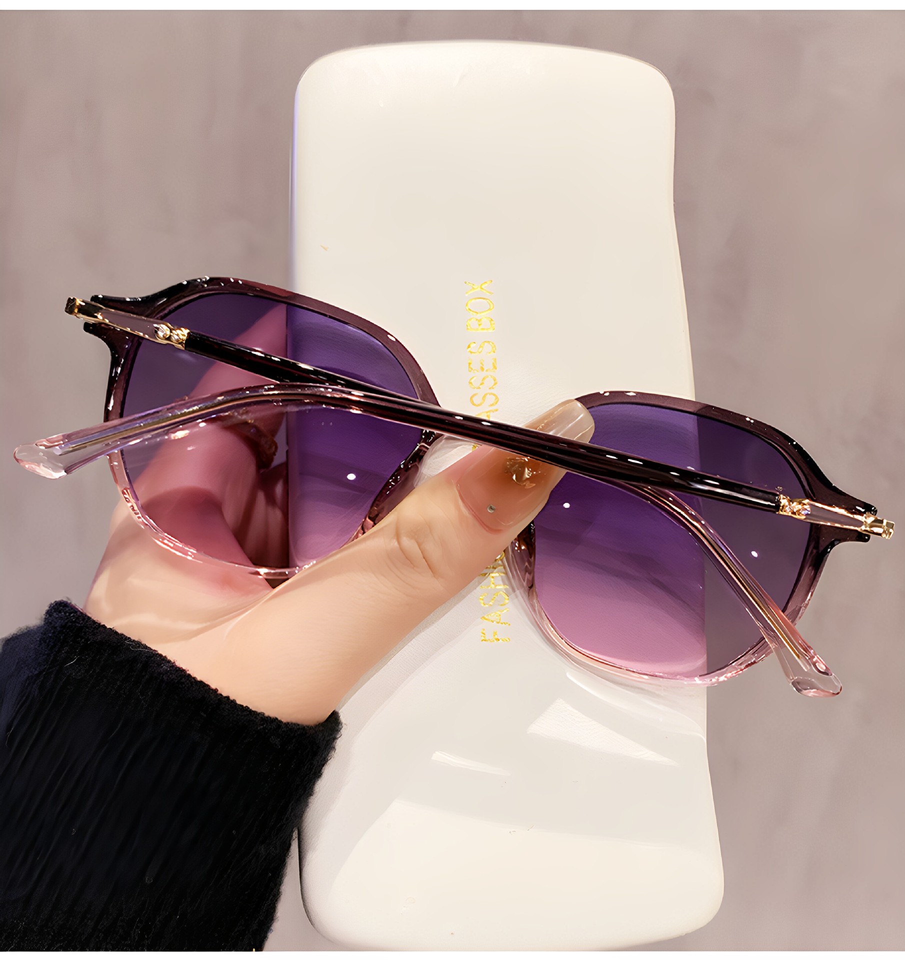Women's Large Frame Sunglasses For Small Face Look Uv Protection_voghion.com