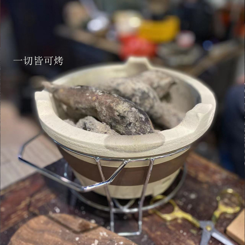 Tea roasting stove, earthenware barbecue, small clay stove, air stove, household indoor and outdoor tea roasting equipment, charcoal stove, carbon stove pic 11