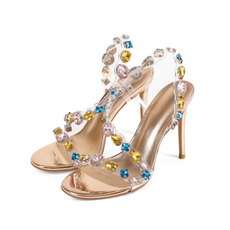 European and American style sparkling rhinestone high-heeled shoes for women, open-toe stiletto sandals, party women's shoes, direct from the factory, sexy European and American style sparkling rhinestone high-heeled shoes for women, open-toe stiletto sandals, party women's shoes, direct from the factory, sexy