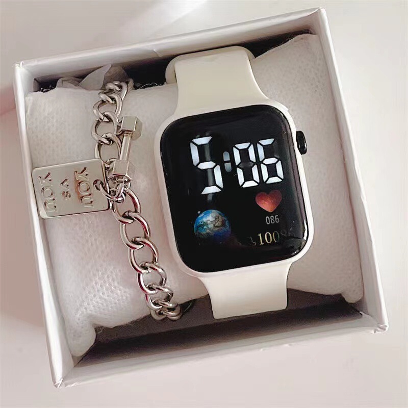 New Led Electronic Watch C1-3 Earth Model Square Apple Waterproof Digital Sports Student Led Electronic Watch New Led Electronic Watch C1-3 Earth Model Square Apple Waterproof Digital Sports Student Led Electronic Watch
