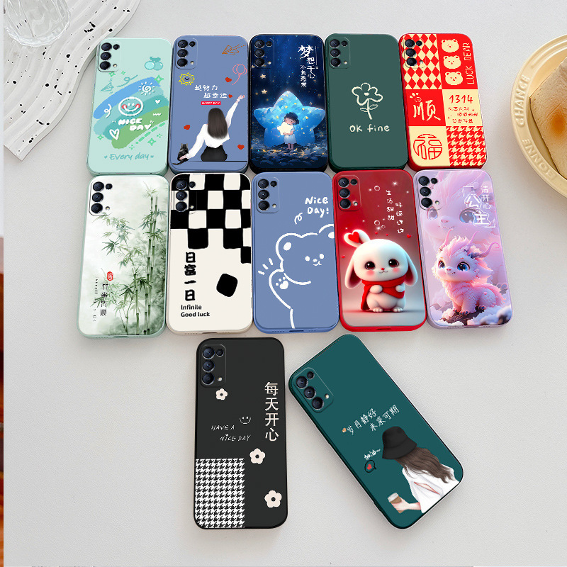 Suitable for OPPOReno5 Phone Case Reno5k All-inclusive Protective Case PEGM10 Creative Chinese Style 5G Internet Popular