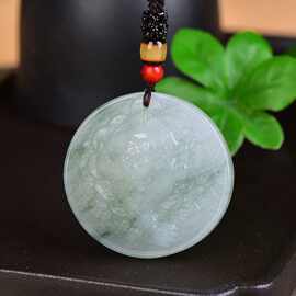 天然精致天山翠《金蟾》挂件 时尚百搭男女款玉石吊坠 50*50