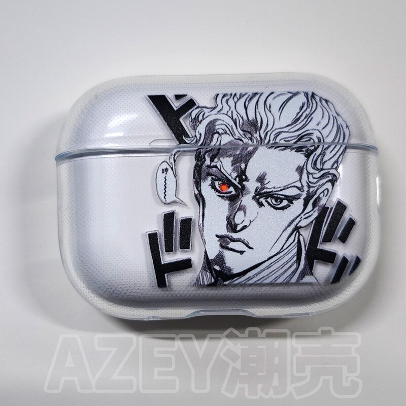 Killer Queen Jojo Is Suitable for Apple Airpods2Pro3 Generation Wireless Headphones Soft Shell Transparent Light Model Pro2