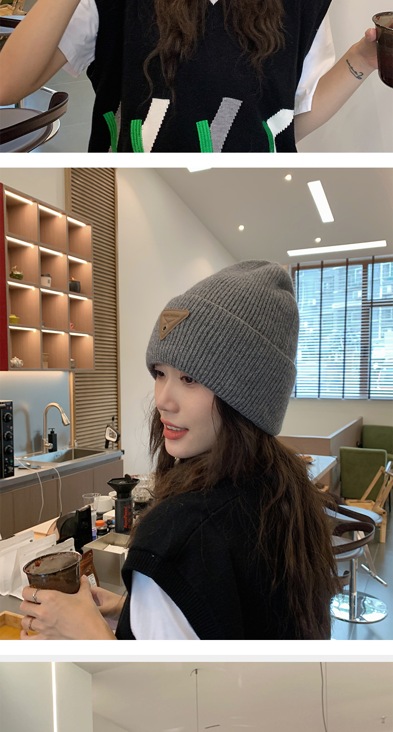 New Thickened Rabbit Hair Knitted Hat Outdoor European and American Large Head Waist Wool Hat Wool Blended Pullover Warm Cold Hat_voghion.com