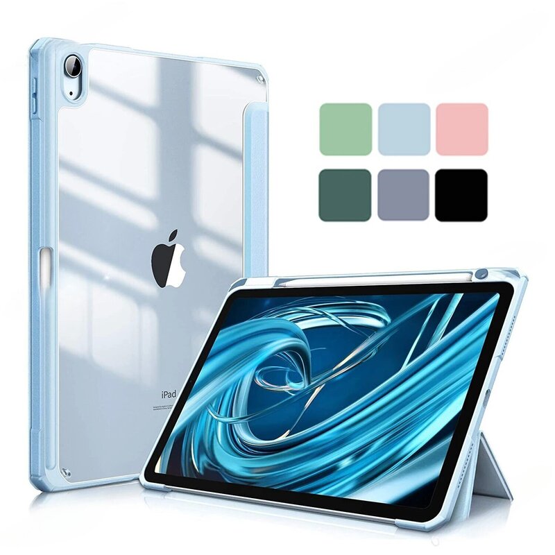 Ipadpro11 Protective Case with Pen Slot Air13 Acrylic Tablet Case Ipad10.9 Protective Stand