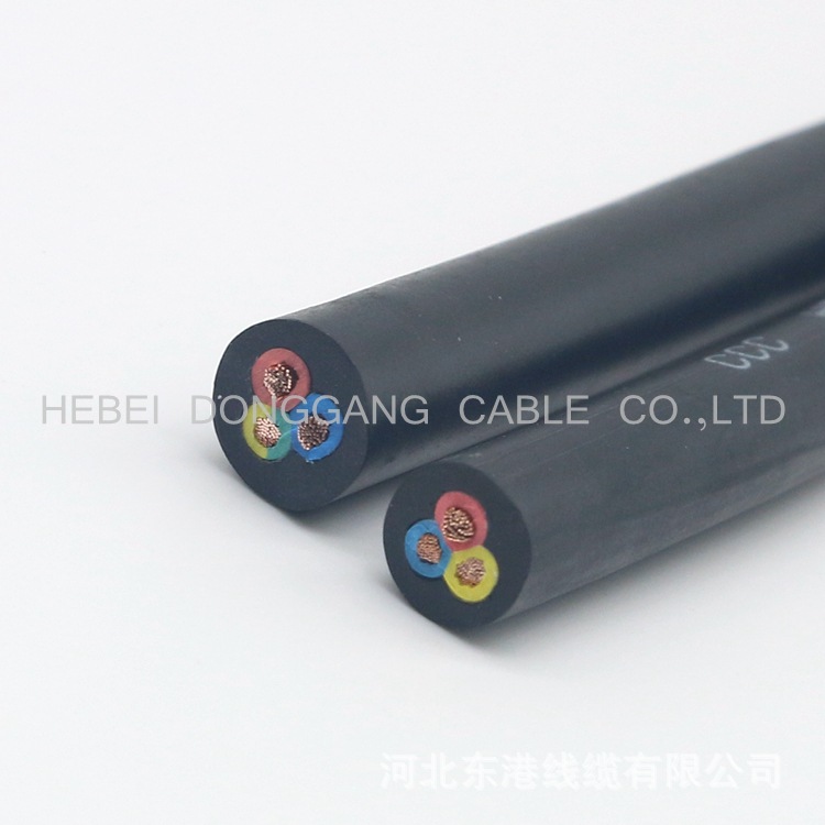 东港线缆出口H07RN-F带CE CCC认证橡胶电缆 yc橡胶线 电源线3*2.5