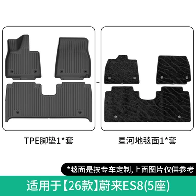 Modelə uyğun ayaqaltı – for 23-26 Nio Es8 Car - 26-models-of-nio-es8-double-layer-five-seatergalaxy-blanket-floor-mats-jdw26000151