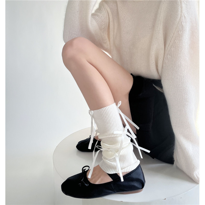 春の夏のキャンディー色の薄いタイプのバレエ風の甘い靴下のカバーの女性のピンクの青い蝶結びの山の足のカバーの少女の靴のカバー|undefined