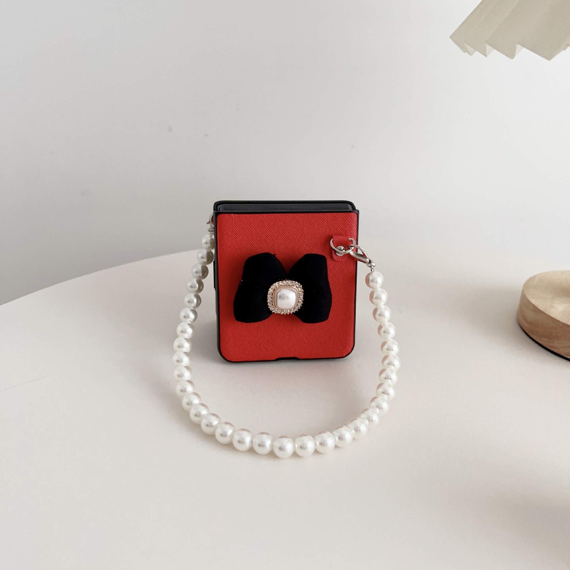 Funda de teléfono mariposa con perlas y pulsera para samsung_voghion.com