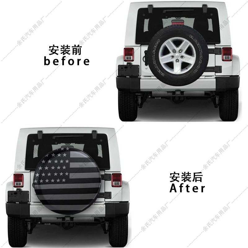 Suitable for Jeep Wrangler Sahara Hummer Toyota American Flag Spare Tire Cover Tire Cover