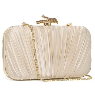 2025 Cross-Border New Pleated Clutch Evening Bag Banquet Bag Ladies Evening Dress Bag Wedding Evening Bag