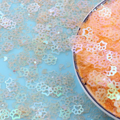 Dırnaq bəzəkləri, product set - transparent-light-orange-sieve