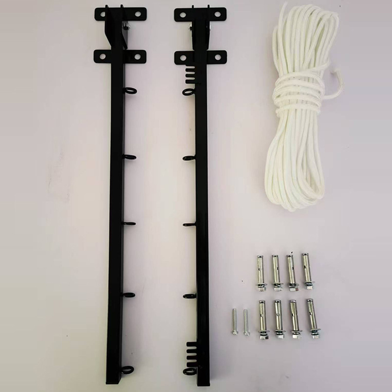 Nuevo transfronterizo de cinco agujeros percha de ropa de alta carga telescópica de acero inoxidable perforado barra de ropa fábrica al por mayor