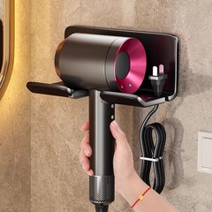 ドライヤーホルダー穴なしトイレドライヤーホルダー壁掛け式浴室用ドライヤー置き棚ハンガー