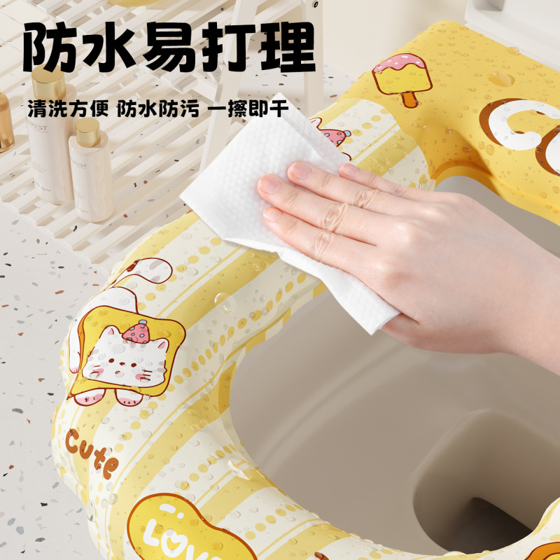马桶垫防水加厚家用EVA防水耐脏坐便套粘贴式四季通用免洗马桶圈|undefined