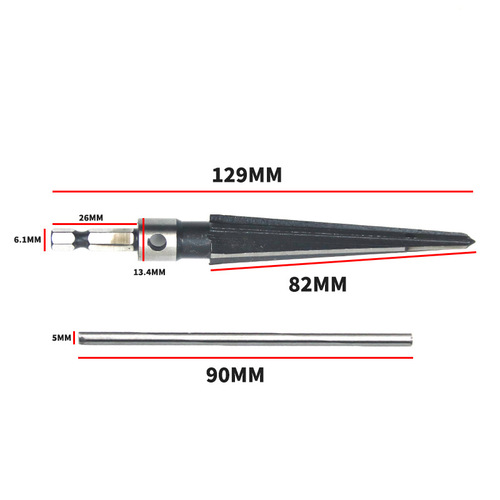 Electric drill reamer hand reamer taper reamer woodworking T-shaped reamer hole opener chamfering reamer tool reamer