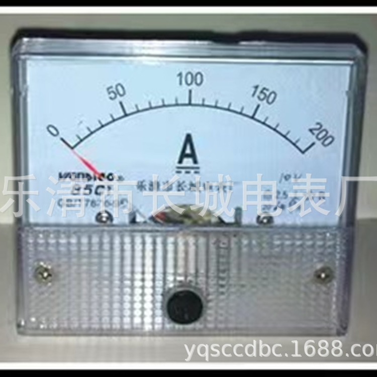 长城电表厂 85C1 200A 10V 直流指针电流表   65*55