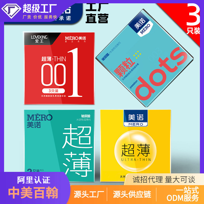 Meno Ice Sensation Condoms, 6-Pack, Ultrasound Protection Condoms, Granular Condoms, Wolf Tooth Condoms, Wholesale from Manufacturer