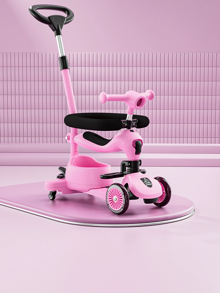 Children's universal scooter with seat for early age, 0-3-6 years