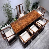 Черный чайный стол в ореховом орехе Aokan Shiwood Оригинальная южноамериканская чайная доска кунг -фу чайная терраса Простой новый китайский стиль