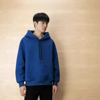 Men's Casual Hoodie 春秋款纯色连帽卫衣 宽松百搭男士套头帽衫
