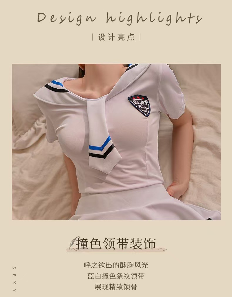 Japanese-Style Maid Student Uniform Costume Set, Cute Cosplay Outfit, Polyester, One Size — detail image 6