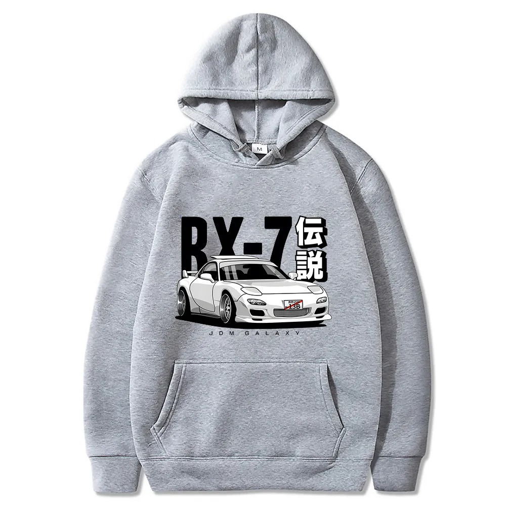 2024 ndy hoodie retro RX7 FD Drift Japanese car print breath