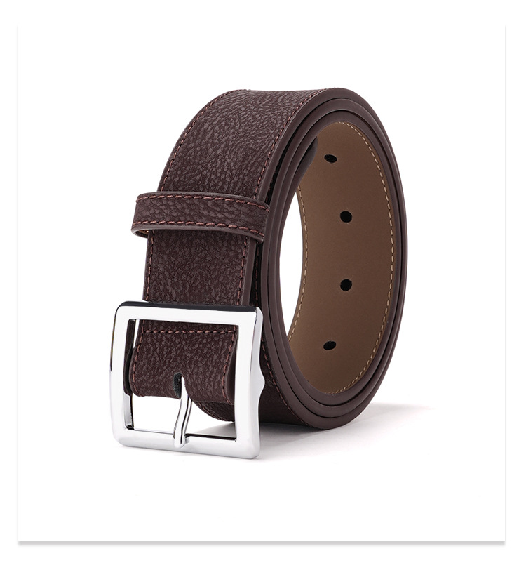 Neuer, vielseitiger Gürtel mit Dornschließe im schlichten Stil für Jeans und Kleider, strukturiertes Design mit gekreuztem Rand, ausgewählte Damengürtel_voghion.com