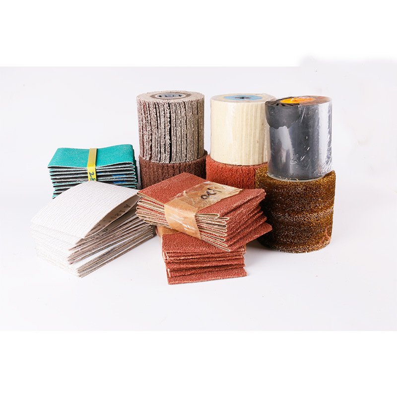 不锈钢拉丝机拉丝轮尼龙夹砂抛光轮虫仔砂白色纱筒金刚轮气鼓碳刷