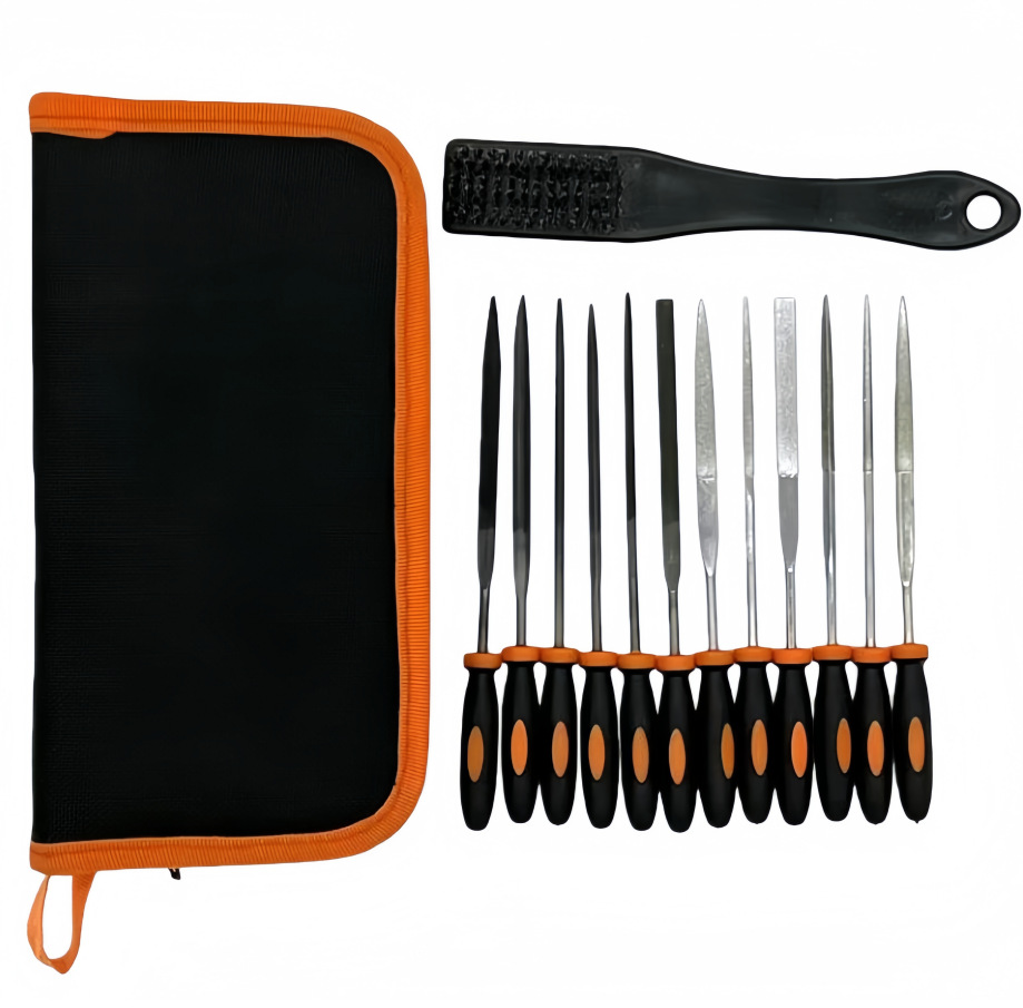 Productos TRANSFRONTERIZOS DE VENTA RÁPIDA Amazon Juego de archivos de plástico de 13 piezas con kit de traje de combinación de cepillo de limpieza entrega de una pieza