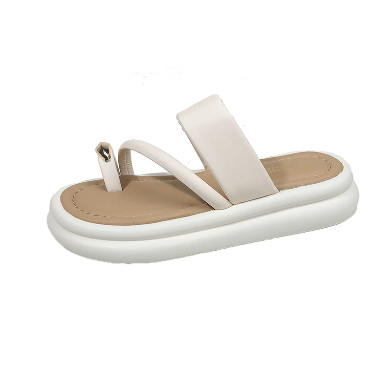 Metal slippers, footwear, summer suitable with a skirt platform, beach slide, french style, Korean style
