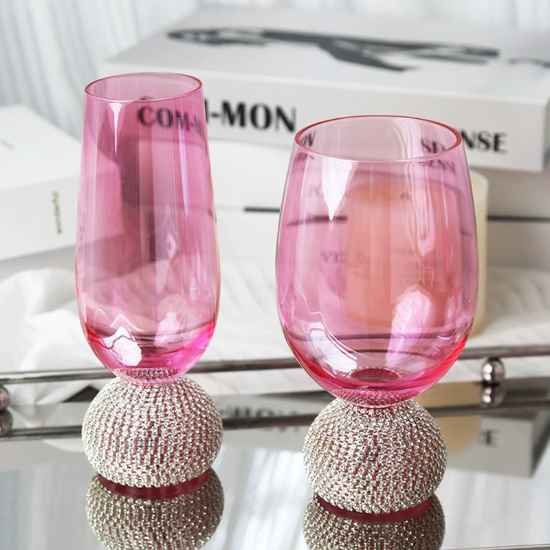 Fuchsia wineglass for whiskey
