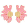 Retro metal earrings, suitable for import, European style, flowered