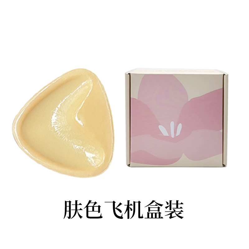 クロスボーダー三角形型厚手シリコン胸パッド、小胸を大きく見せる、女性用プッシュアップ水着・タイツ用両面粘着胸パッド|undefined