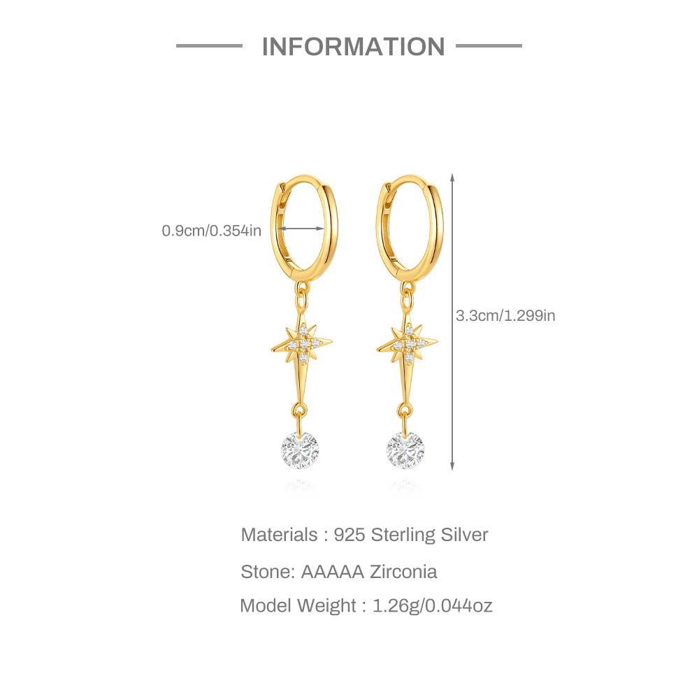 2g Weight 925 Sterling Silver Ear Needle Material Zircon Inlay Material Drop Earrings Classification 1 Pair Quantity Daily Occasion 925 Sterling Silver Material Round, Star, Moon Pattern All Seasons Season Women's Gender Plating, Inlay Design Simple Style, IG Style Style 1 Pair 925 Sterling Silver Zircon 925 Sterling Silver Earrings Round Star Moon Drop Earrings 2